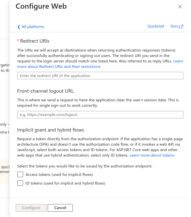 Microsoft Entra Configuration